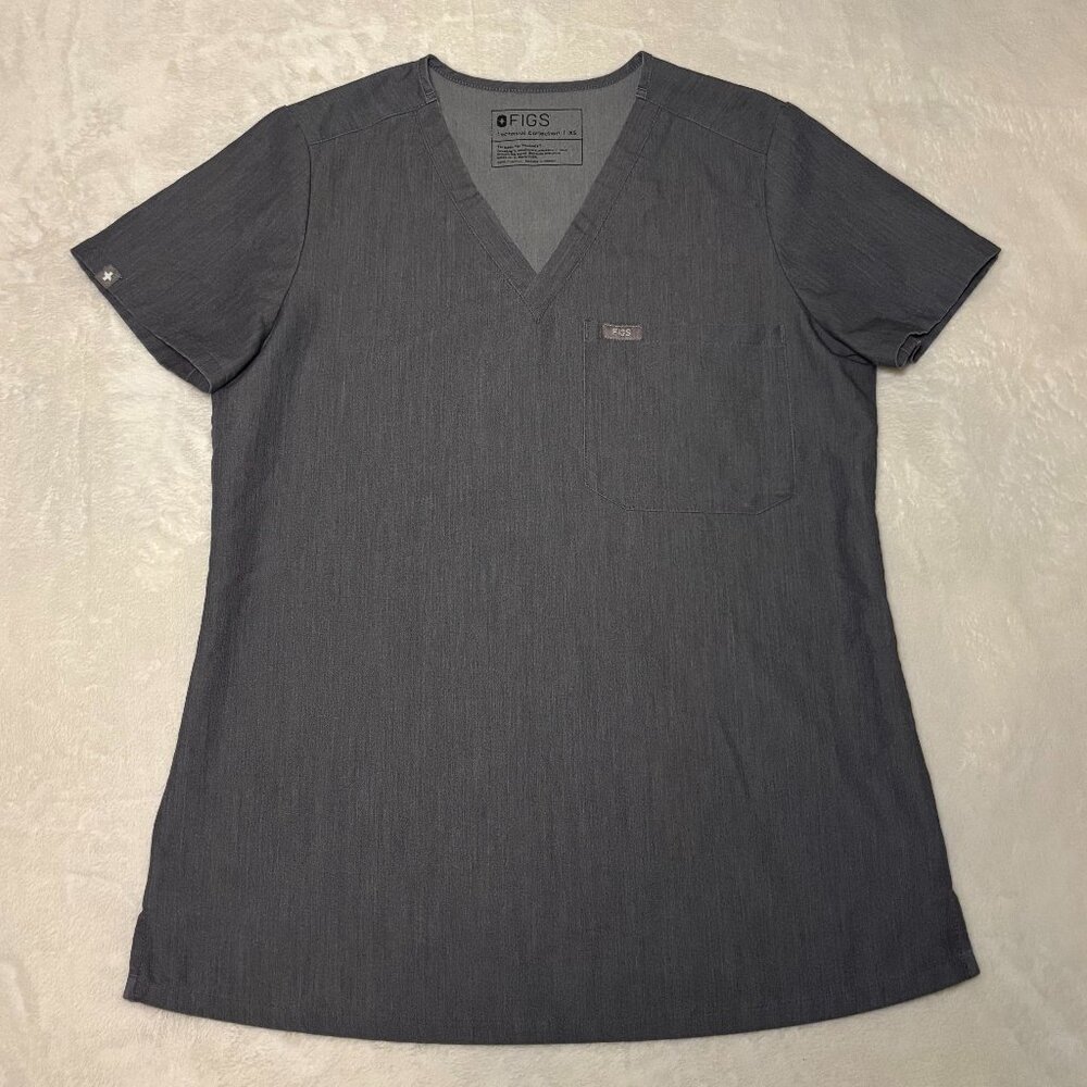 Figs Technical Collection Gray Grey Scrub Top Women' Size XS Style FW1000